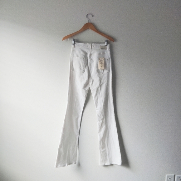 Current/Elliott Women's Flare White Jeans - Picture 3 of 7